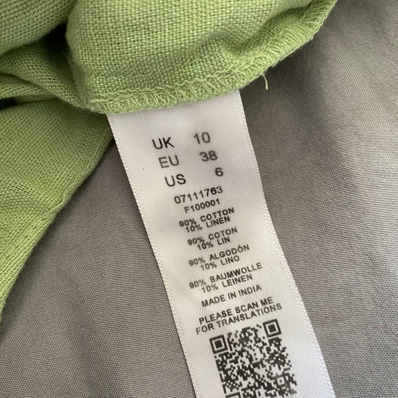 Green Cotton/Linen Jumpsuit (with cut out) - Picture 5 of 5